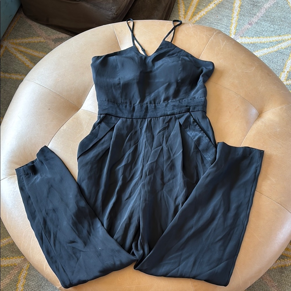 BCBGeneration Black Sleeveless Jumpsuit